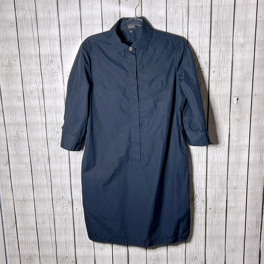 Mirto navy 3/4 sleeve shirt dress size 42